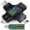 Portable Electrical Tester 2 In 1 Type C USB Tester Color Screen IPS Digital Voltmeter,Voltage,Current,Power,Temperature,With Lo