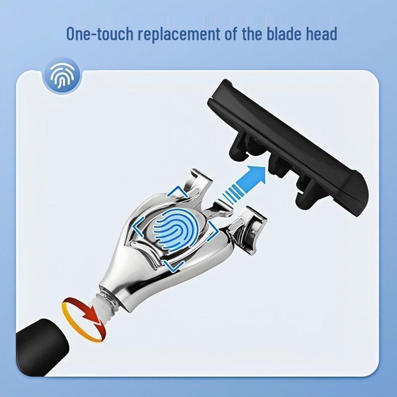 Chinese Style Manganese Steel Razor with Stainless Steel Seven-Layer Blades for Precise Face Trimming – Exquisite Workmanship