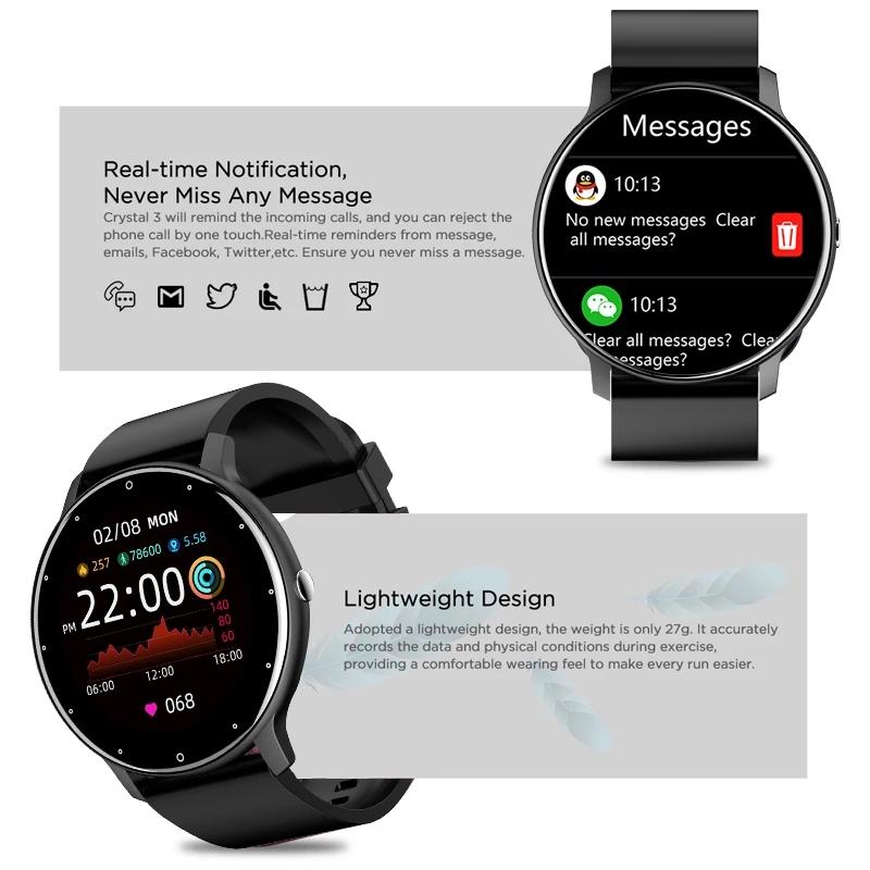 2024 Sport-Fitness-Smartwatch mit vollem Touchscreen für Männer und Frauen, IP67 wasserdicht, Bluetooth-kompatibel mit Android und iOS