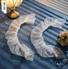 Detachable Off Shoulder Polka Dot Tulle Long Sleeves Ruffle Puff Arm Covers Removable Bridal Sleeve Cuffs For Strapless Wedding Gown Photoshoot