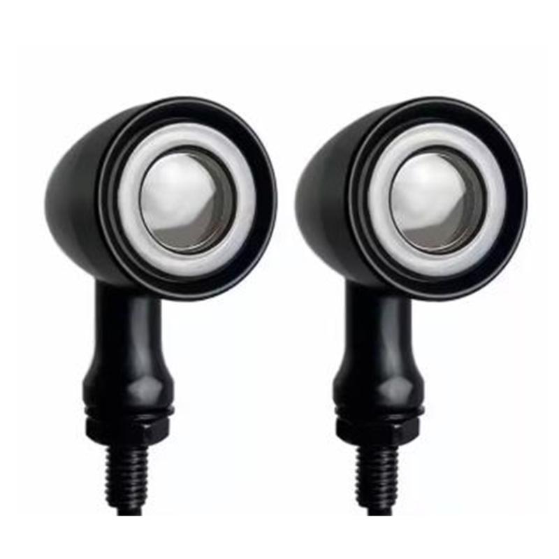 Double Light LED Motorcycle Indicator Lights Weatherproof Construction Quick Mount LED Turn Signals Suitable for Bikes