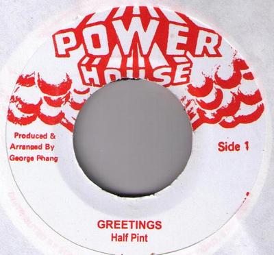 7inch Record HALF PINT  Greetings NONE Power House Jamaica Reggae Ska  Dub Used