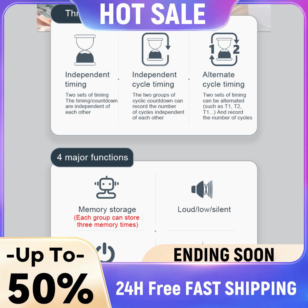 Kitchen Timer Multifunctional 3 Channel Timer with Memory Function Cooking Timer Portable for Gym Office Laboratory China Mainland