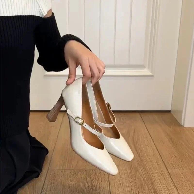 Office Designer Lady Mary Jane Shoes Women Pumps Shoes Fashion Shallow Slip on Spring Autumn Wedding Party Shoes Zaptos Mujer