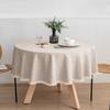 Cotton and Linen Round Table Cloth Waterproof and Oil-proof Hotel Ins Style Table Cloth Restaurant Dirt-resistant Table Cloth Decoration