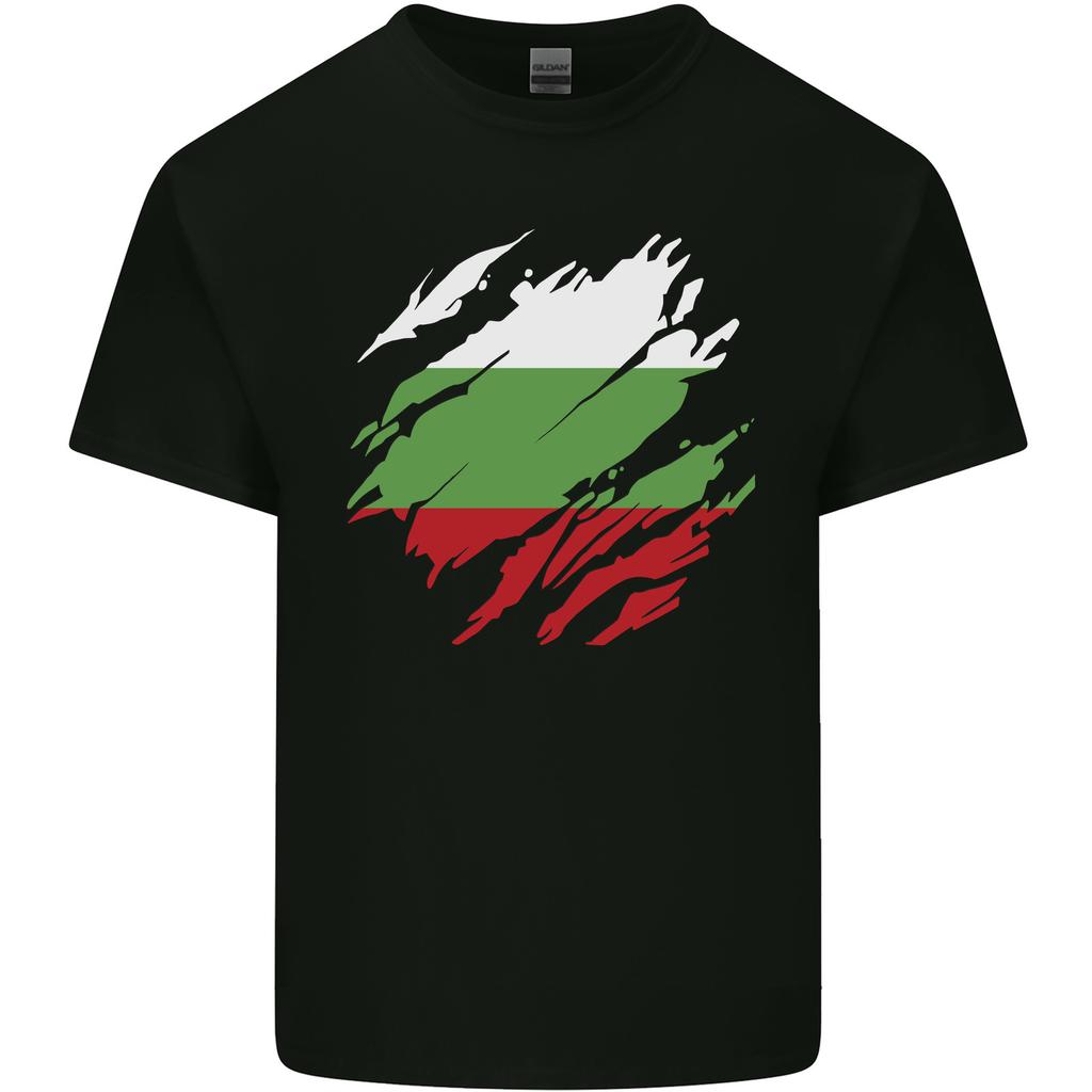 Torn Bulgaria Flag Bulgarian Day Football Unisexs Light Cotton TShirt