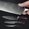 7 Pcs/Set Damascus Laser Pattern 4Cr Stainless Steel Kitchen Knife Set Kitchen Stuff Chopping Knife Fruit Boning Cutter