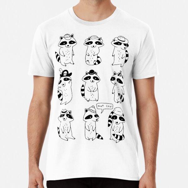 Raccoon Hat Party T-Shirt S-5XL Best T-Shirt
