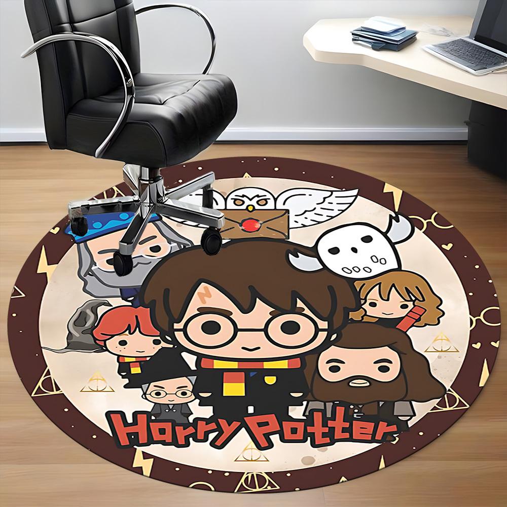 1pc Magic World Office Round Area Rug, Indoor Mat Suitable For Office, Under Office Chairs Bedroom Living Room Home Decor, Room Deco
