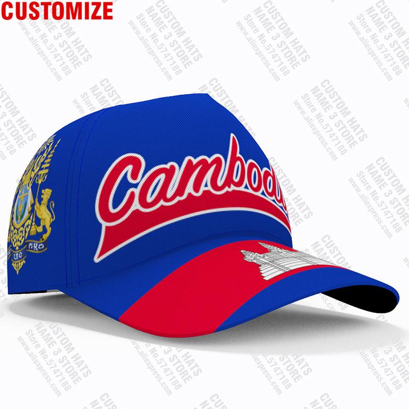 Cambodia Baseball Cap Custom Name Number Team Logo Kh Hats Khm Country Travel Khmer Cambodian Kingdom Nation Flag Po Headgear Adjustable