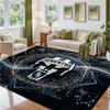 Juventus FC Design Crystal Velvet Rug Soft Decorative Mat for Bedroom Entrance