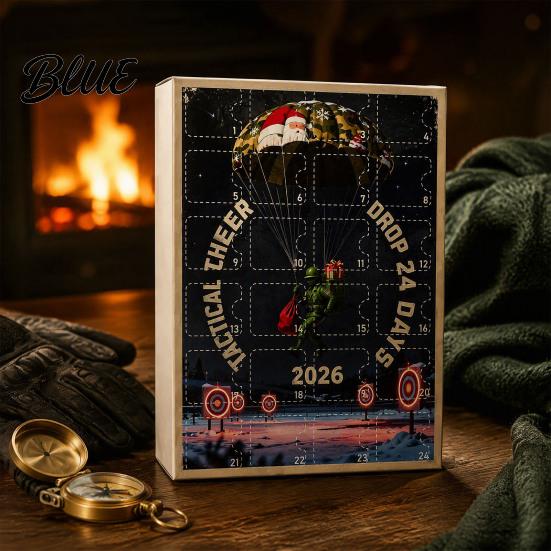 Holiday Keepsake Green with Pcs Day Christmas Calendar 24 Soldiers Advent Countdown Calendar Xmas Party
