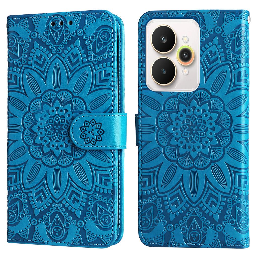 For Realme 15 Pro 5G/Realme 15 5G Case Sunflower Imprint Leather Wallet Phone Cover