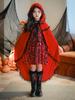 [AssassinCat] Halloween Children's Cosplay Costume Fairy Tale Little Red Riding Hood Dress Retro Court Stage Show Girls Walking Children's Clothing