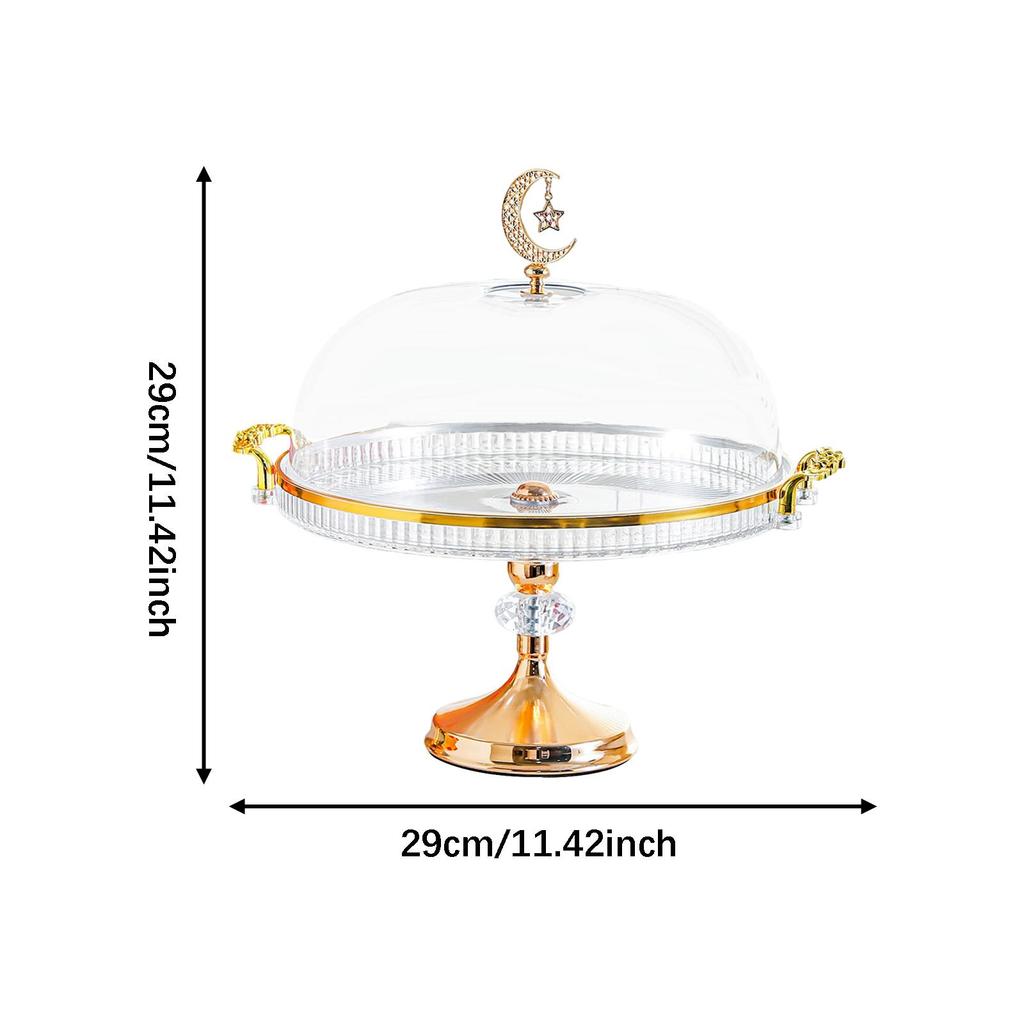 Cake Stand with Transparent Cover Multi-purpose Serving Platter for Wedding Buffet Club and Holiday Dessert Display