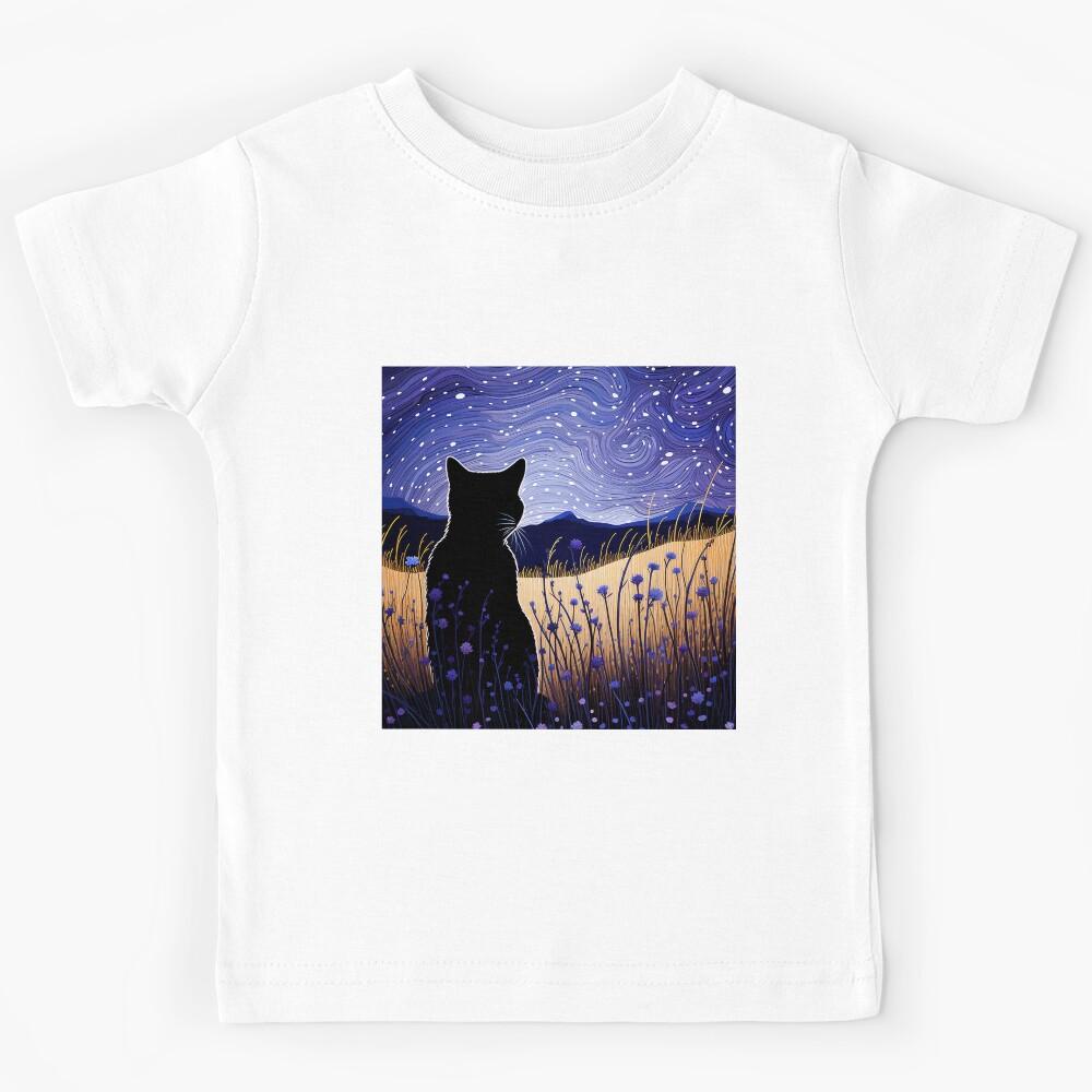 Night Cat Kids T-Shirt 140