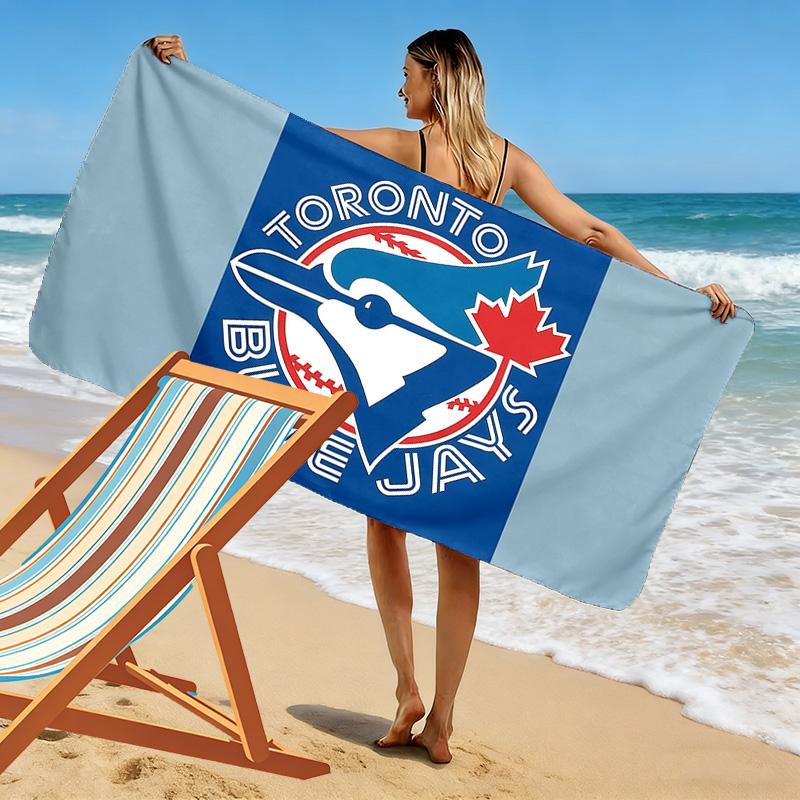 Toronto Blue Jays Druck Strandtuch, Großes Weiches Schnelltrocknendes Handtuch für Strand Camping Schwimmen