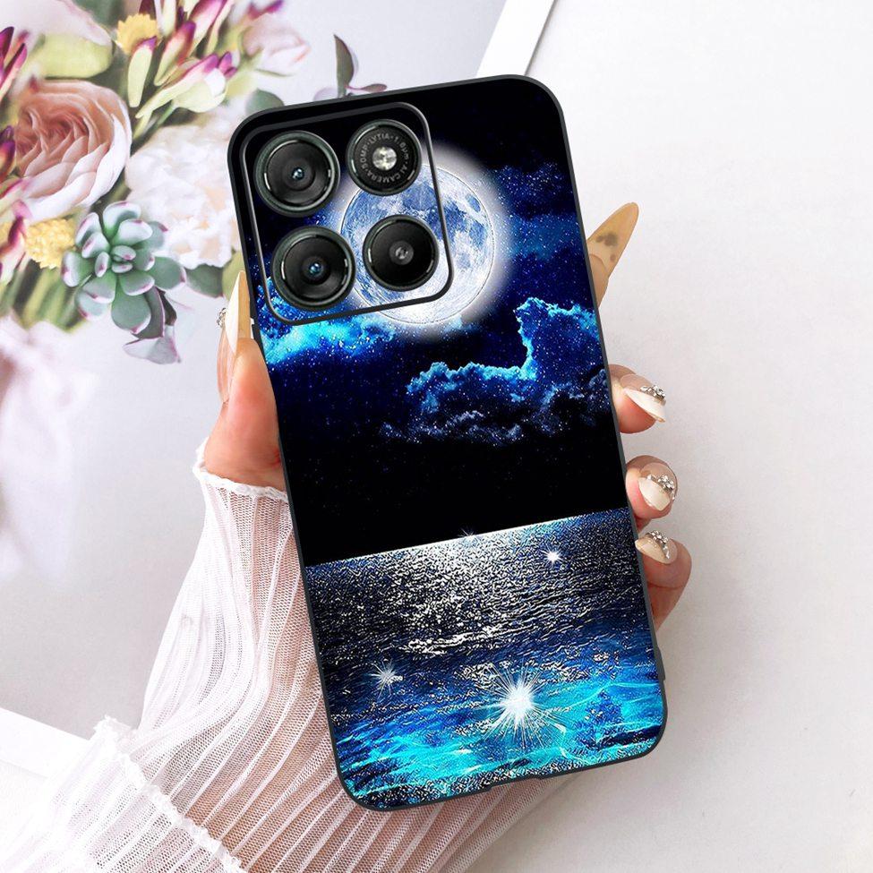 Black Case For Motorola Moto G77 Cover XT2621-4 Fashion Butterfly Cute Luxury Painted Silicone Casing For Moto G77 Motorola G77
