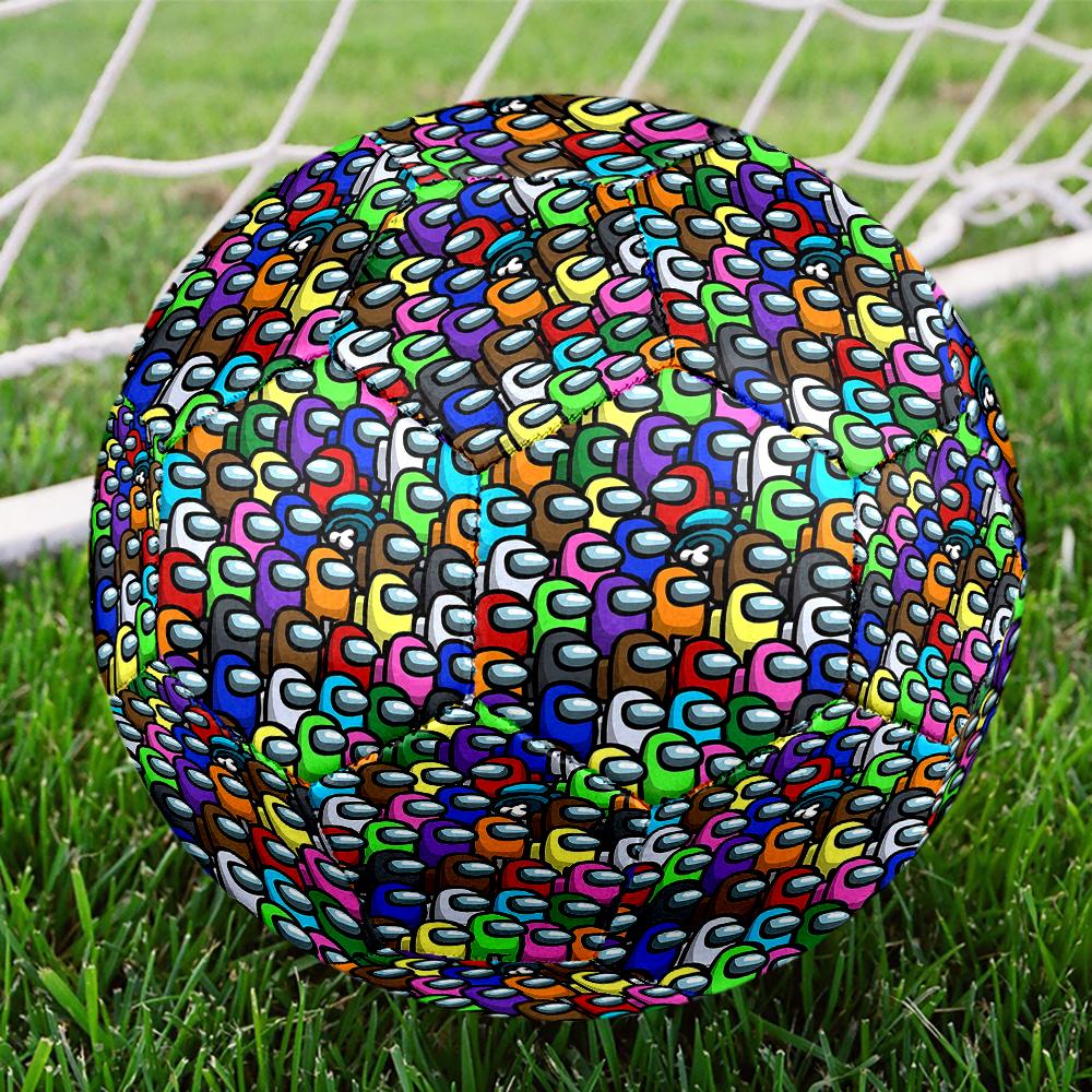 1pc Among Us Game Football Soccer Ball Size 5 Indoor Soccer Ball Fashion Colorful Backyard Game -Great For Sports Fans Gift