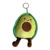 Stylish Avocado Pendant Keychain Fashionable Plush Toy Accessory Soft Polyester Yolk Bag Charm for Girls and Women