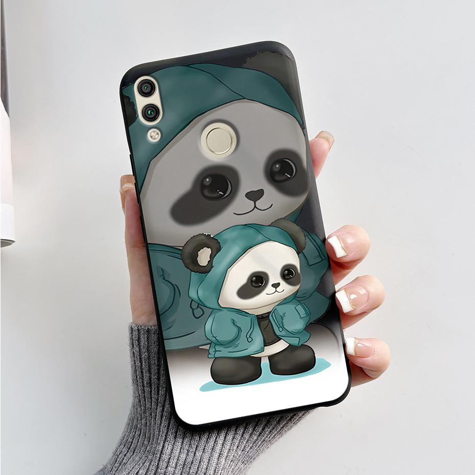 For Huawei Honor 8X Case Honor 8A 8C 8S Cover Cute Rabbit Panda Painted Soft TPU Phone Case For Honor 8A 8C 8S 8X Honor8X Fundas