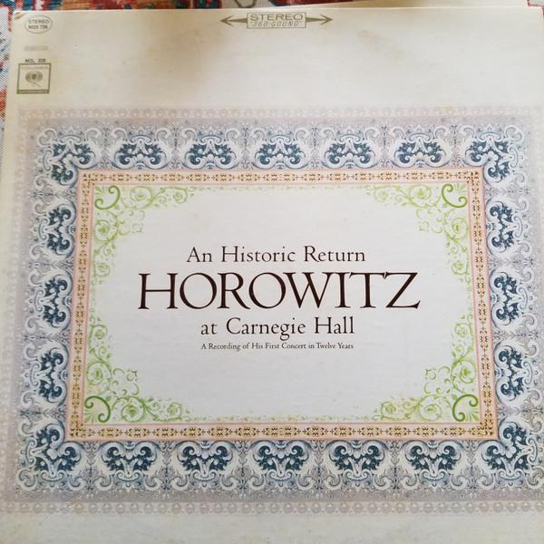 

LP Record VLADIMIR HOROWITZ An Historic Return Horowitz At Carn XSM110130 COLUMBIA MASTE US Classical Used