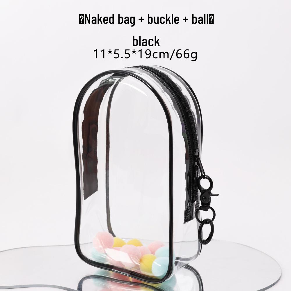 19cm Transparent Doll Stroller Bag - Fashionable, Waterproof PVC, Dustproof, Display Bag for Blind Box Dolls.