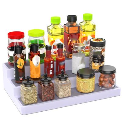 3 stuks 3-laags Kruidenrek Organizer voor Kast met Antislip, Keuken Kruidenopslag & Voorraadkast Organisatie