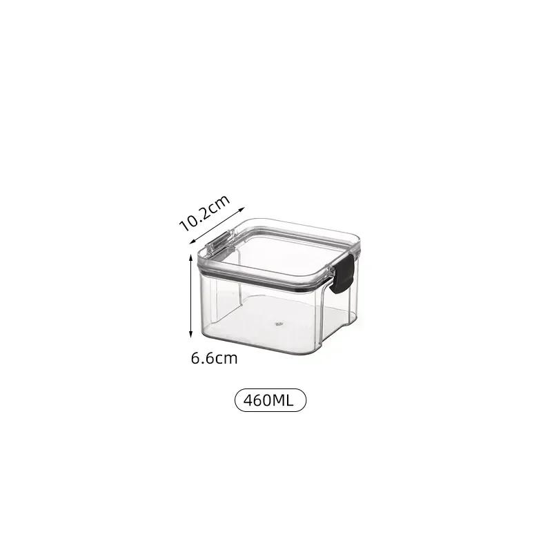 

Пластиковый ящик для хранения еды, многозерновой бак, бутылочка, сушеный органайзер, контейнеры для хранения, 460-1800 мл, штабелируемые аксессуары для домашней кухни