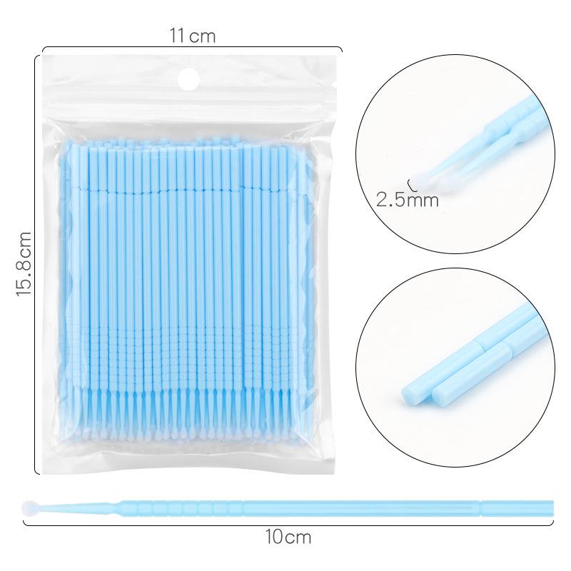Premium Disposable Colored Nano Cotton Swabs for Eyelash Extensions, Tattooing, and Makeup Cleaning