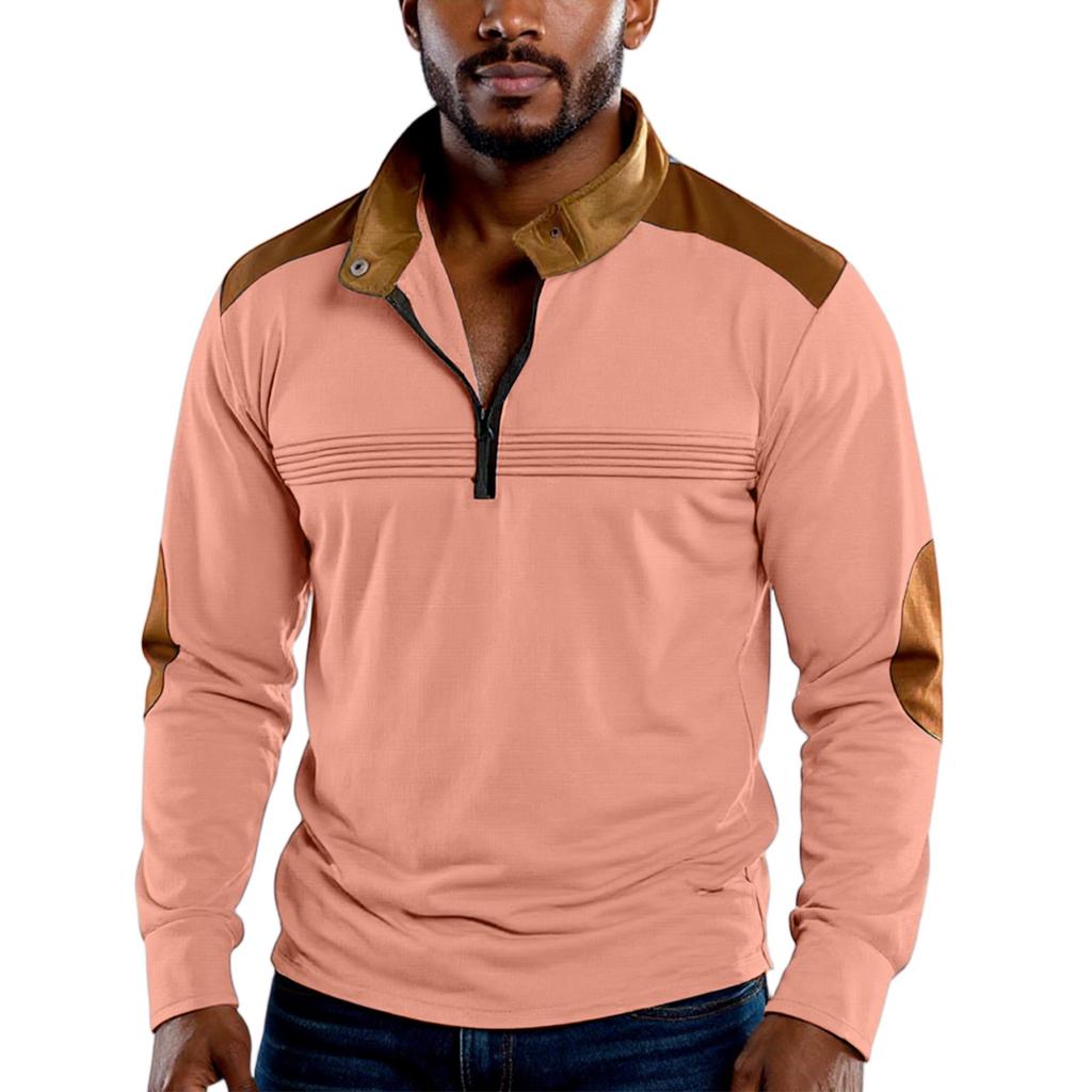 Shirt Button Pocket Men's Sports Shirt V-neck Casual Top