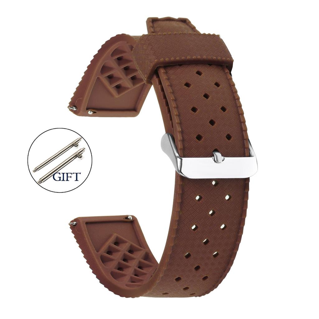 Tropical Silicone Strap Quick Release Watch Band 18mm 20mm 22mm TPU Tropic Strap Smart Watch Strap for Oris Seiko Citizen