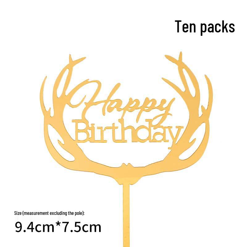 50-Pack Acrylic 'Happy Birthday' Cake Toppers - Popular Party Decorations with Free Shipping