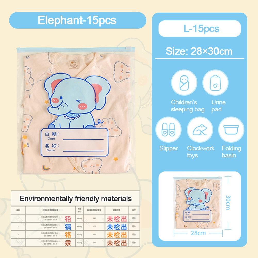 Durable Space Saving Storage Bag Large Capacity Transparent Zipper Bag Lion Giraffe Quilt Storage Bag Kindergarten