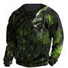 New Men T Shirt 3d Wolf Print Cotton O Neck Long Sleeve Tops Oversized Vintage Clothes Male Gothic Hip Hop Street T-shirts