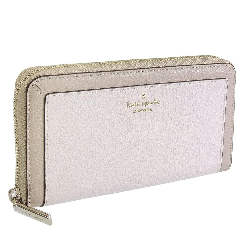 

[Kate Spade] wallet ladies long wallet outlet brand leather beige Lena color block large continental wallet lena colorblock pebb lg cont wallet KI835