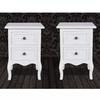 VidaXL Table de chevet 2 pcs avec 2 tiroirs MDF Blanc