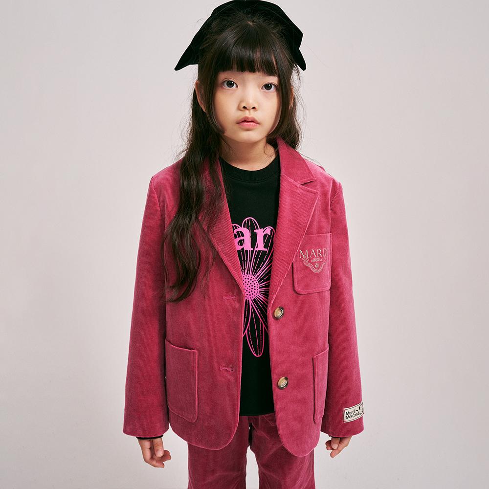 [mardimercredi] KIDS CORDUROY JACKET ALUMNI CLASSIQUE_PINK