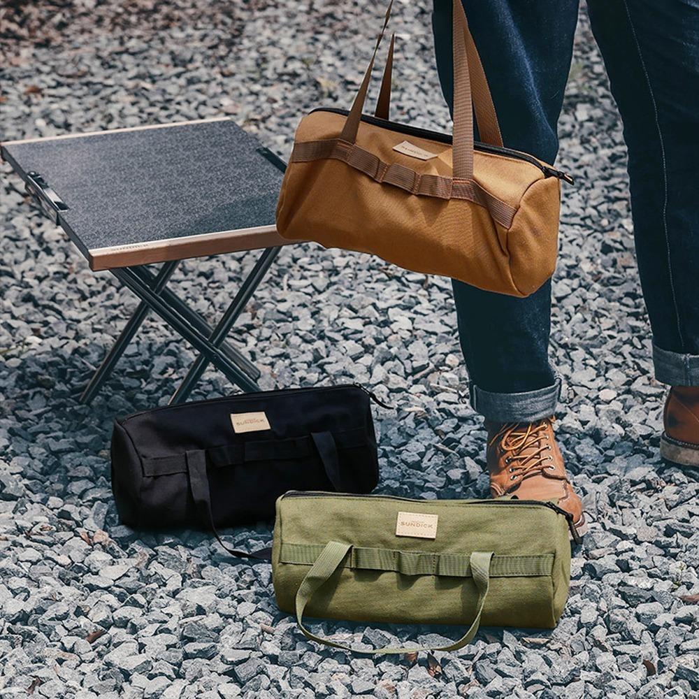 Portable Tent Peg Storage Bag Zipper Closure Canvas Carry Bag Ground Nail Organizer  Outdoor Hiking