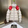 Unisex Warm Winter Down Jacket With Hood Loose Fit Casual Puffer Coat Daily Wear 300g White Duck Fill