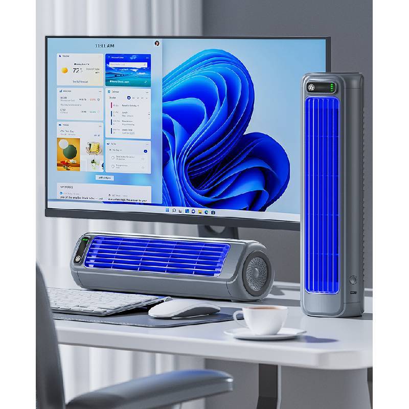 Desktop Fan With Rechargeable Battery For Office And Outdoor Use