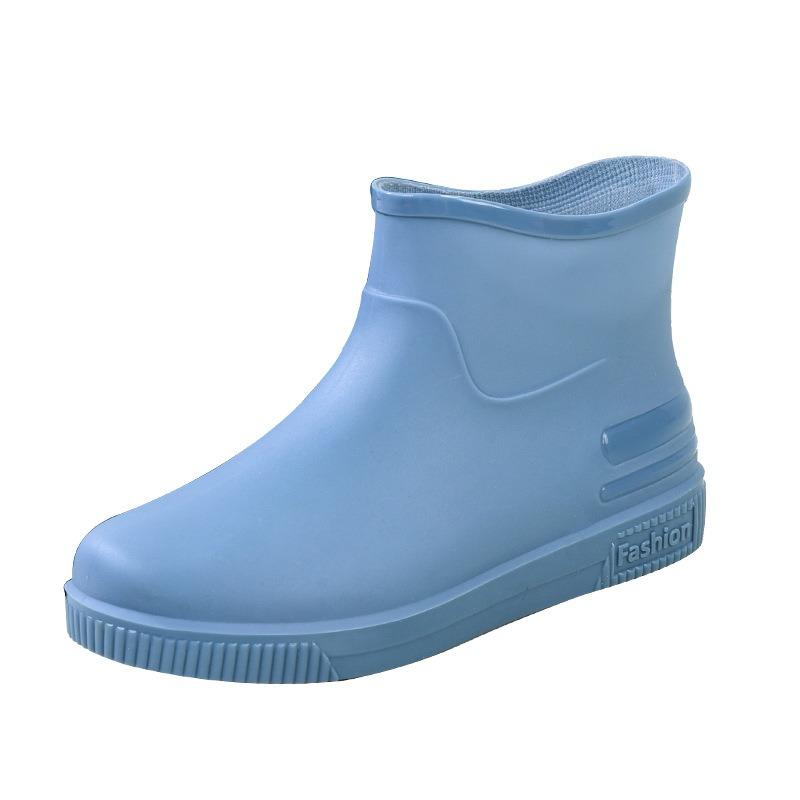 Women's Rain Shoes Low Tube Fashion Water Shoes New Non-slip Rain Boots Durable Kitchen Adult Warm Water Boots Rubber Shoes