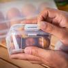 Tragbare stoßfeste Eieraufbewahrungsbox für den Außenbereich, Haushalt, 3/4/8 Fächer, Schutzbox, Transparenter Küchenorganizer für Reisen, Camping