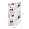 Rabbits Wallpaper On a Light Background for the Living Room and Bedroom 50x1000