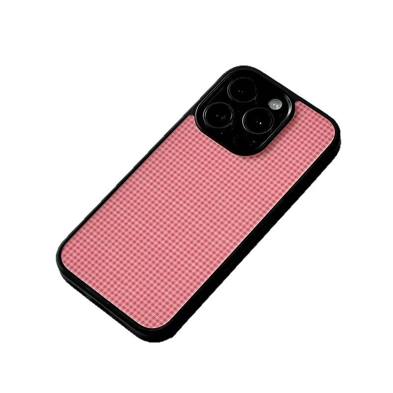 Internet celebrity Band-Aid holder for Apple 17 mobile phone case iPhone16 creative 14 plaid 15 Korean 13 matte