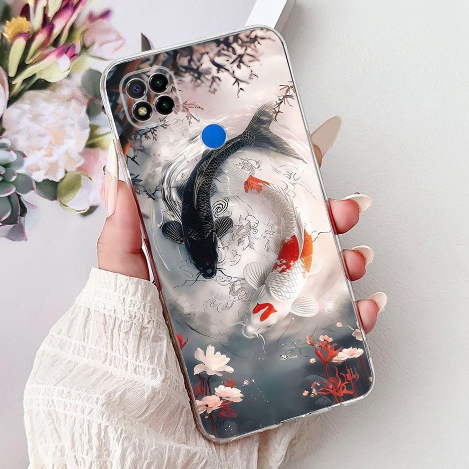 For Xiaomi Redmi 9C Case 6.53'' Cute Love Heart Painted Cover Soft Slim Phone Case For Xiaomi Redmi 9C NFC Redmi9C Fundas Bumper