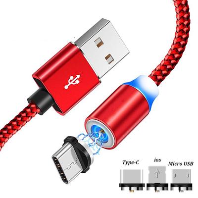 Magnetic Charging Wire USB Type C Cable for Xiaomi Mi 9 Redmi Note 7 Pro Type-C Cord USB C Cable Magnet Charger for Iphone 7 8 X