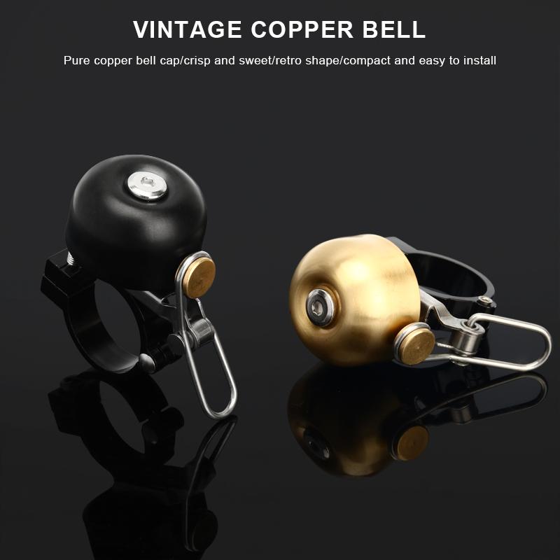 Retro Bicycle Bell Copper Classical Clear Loud Sound MTB Mountain Bike Handlebar Ring Horn Safety Road Cycling Warning Alarm