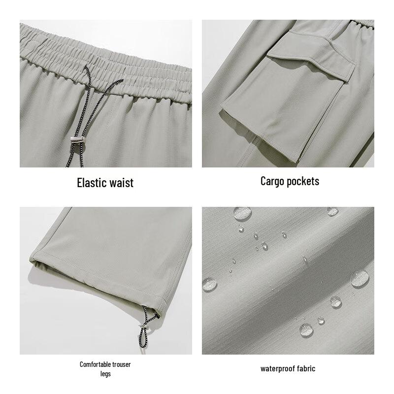 JEANSWEST Men's Outdoor Loose Straight Cargo Pants