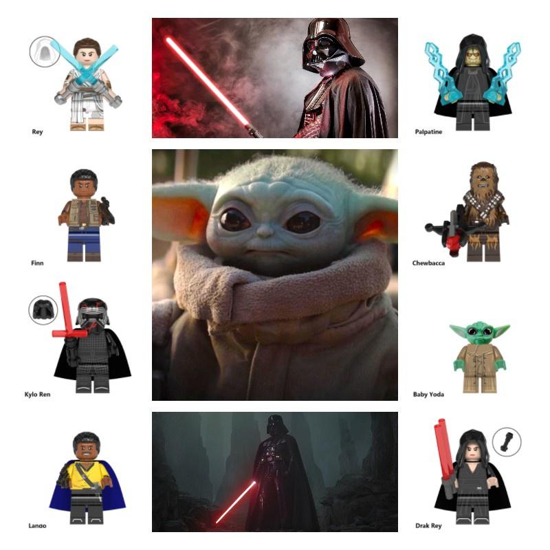 05kg Cartoon Character-free Wm6081 Set Of 8 Styles Wm887 Wm888 Wm889 Wm890 Wm891 Wm892 Wm893 Wm894 4.5cm Other Toys Yoda Baby Kf1298 Building Blocks
